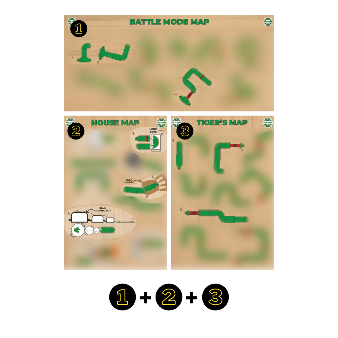 Pack de circuitos Pitch&Plakks (Battle mode Map + House Map + Tiger's Map)